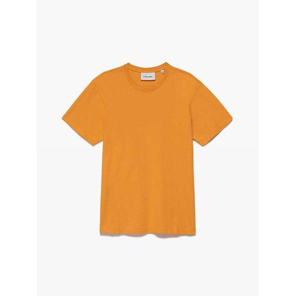 NEW FRAME men's logo tee in clementine - Picture 1 of 3